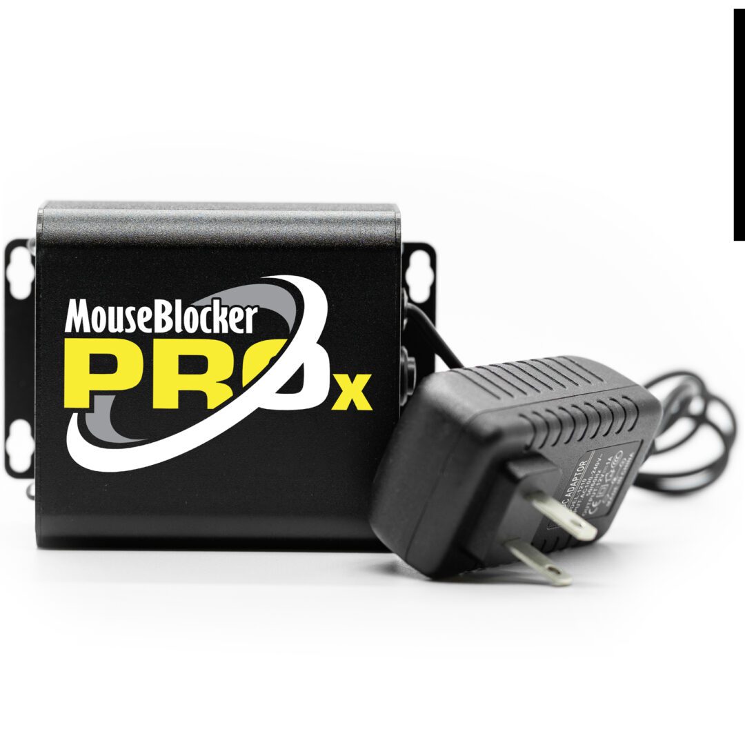 MouseBlocker PRO X with power adapter.